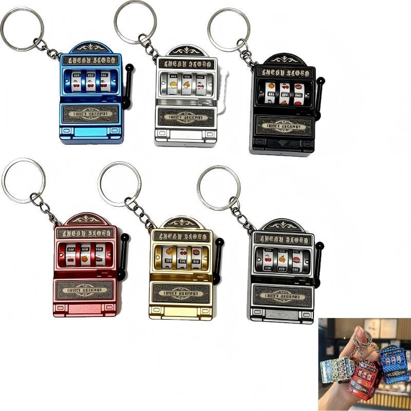 【F】Mini Slot Machine Key Chain - Arcade Game Jackpot 评论和价格