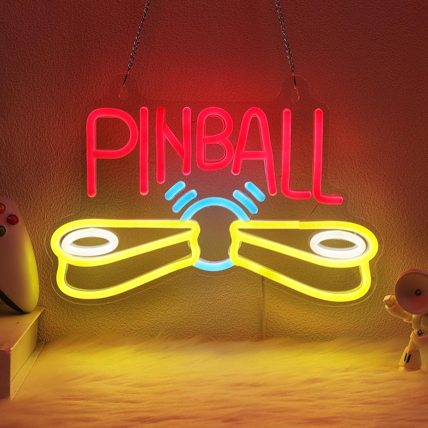 Pinball Neon Sign Arcade USB P - Arcade Games & Vending Llc Photos 评论和价格